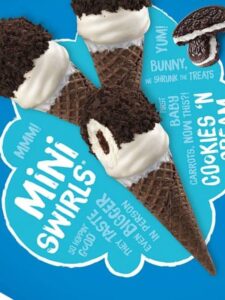 Delicious Oreo mini swirls ice cream cones, the perfect treat for ice cream lovers.